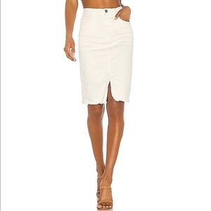 NSF Emmie Denim Skirt in Soft White size 25